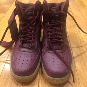 Air Force 1 night maroon high tops
